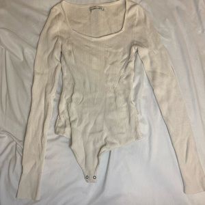 Thick white bodysuit